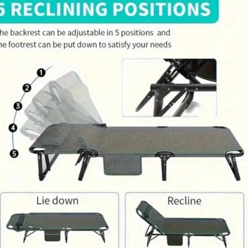 Cama plegable camping con colchón [1]