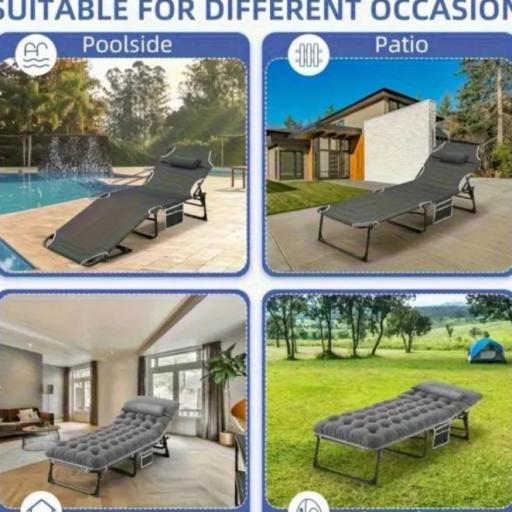 Cama plegable camping con colchón [2]