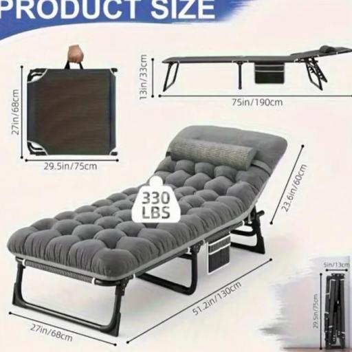 Cama plegable camping con colchón [4]