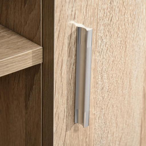 Mesa para TV para Televisores de hasta 55 Pulgadas con 2 Puertas y 2 Estantes para Dormitorio 120x39,5x52 cm Roble [6]