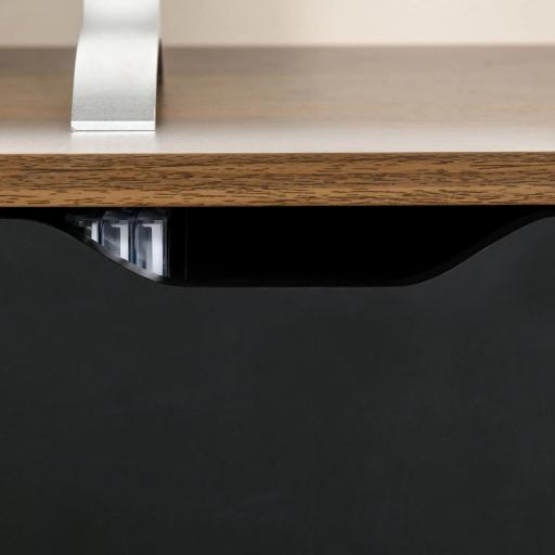 Mueble de TV Mesa de Salón para Televisión de 50 Pulgadas con 2 Cajones y Compartimento Abierto Estilo Moderno 122x39x46 cm Marrón [7]