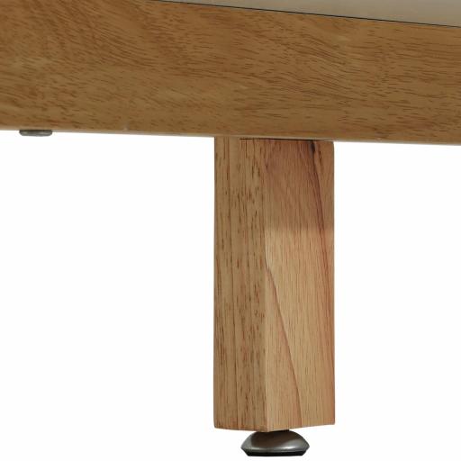 Mesa para Televisores de 65 Pulgadas Módulo TV con 2 Armarios 2 Estantes Abiertos y Patas de Madera 150x39x50 cm Blanco [6]