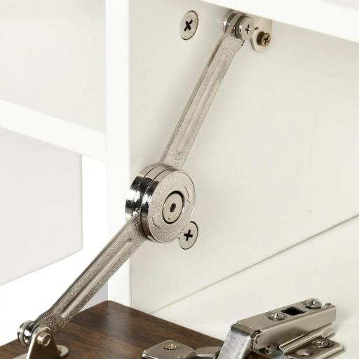 Conjunto Muebles de Salón con Mesa para Televisor 153,6x25x42 cm y Estante de Pared 150x14,5x16,3 cm Blanco y Marrón [6]