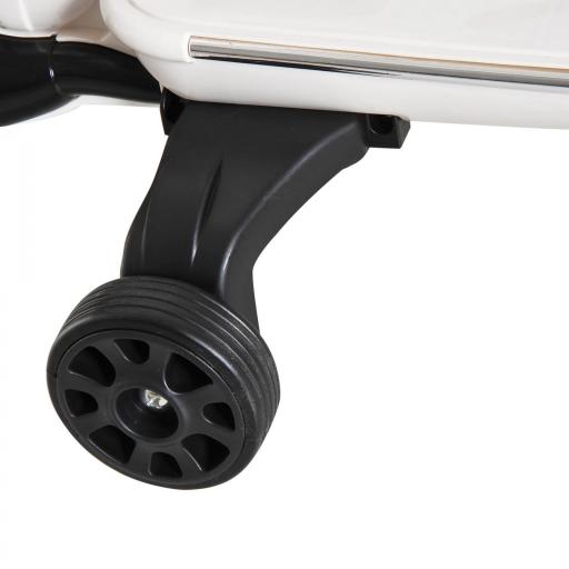 Moto Eléctrica para Niños de 3-6 Años con Licencia VESPA Moto de Batería para Niños con Música Velocidad 2-3 km/h y Bocina Carga 25 kg Blanco [4]