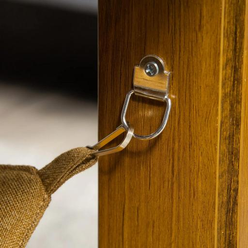 Mesa de Centro Hamaca para Gatos con 2 Postes Rascadores de Yute y Estante Inferior de Almacenaje 79x59x45,5 cm Marrón [6]