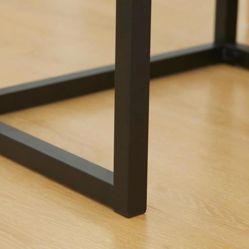 Mesa Auxiliar con Cajón Mesita Auxiliar Moderna con Patas de Acero para Pasillo Salón 40x30x76cm Natural [2]