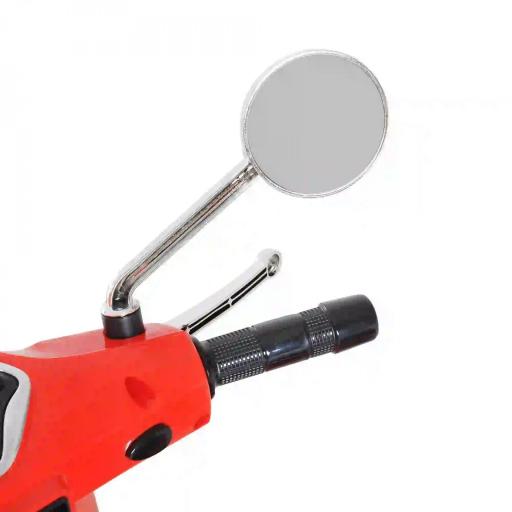 Moto Eléctrica Infantil Coche Triciclo Vespa Scooter Eléctrico a Batería con Luz MP3 USB Bocina para Niños Más de 3 Años Carga 25kg Rojo [8]