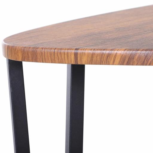  3 Mesitas de Café Mesa de Centro Minimalista Patas de Acero con Funda de Plástico Mesa Nido para Salón Sofá 56x54.2x45.4cm [6]