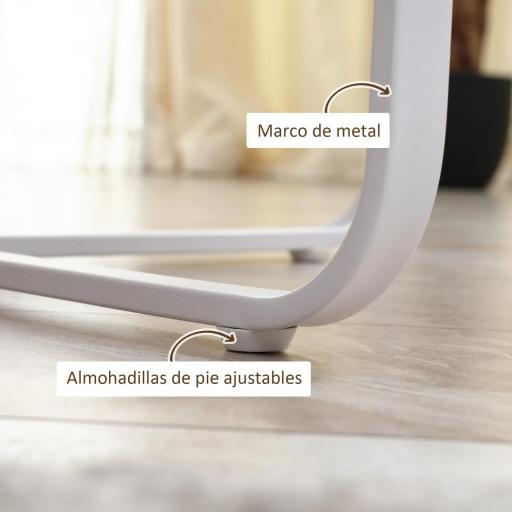 Juego de 2 Mesas de Centro Ø65x32 cm y Ø45x26 cm con Encimera de Madera y Patas de Metal Natural y Blanco [2]