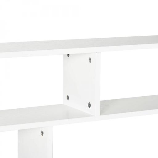 Estantería de Pared Balda Flotante con 7 Compartimientos Abiertos Estilo Moderno 94x19,5x80 cm Blanco [5]