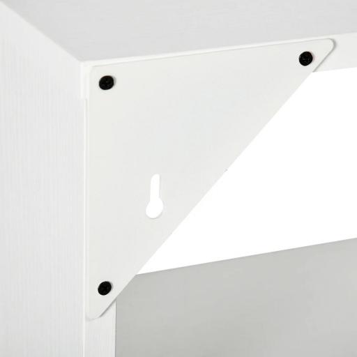 Estantería de Pared Balda Flotante con 7 Compartimientos Abiertos Estilo Moderno 94x19,5x80 cm Blanco [7]