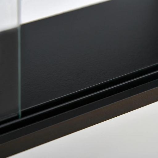 Vitrina Expositora Vitrina de Pared con Estantes Ajustables y 2 Puertas Correderas de Vidrio para Colecciones Perfumes Figuras de Decoración 80x9,5x60 cm Blanco y Negro [5]