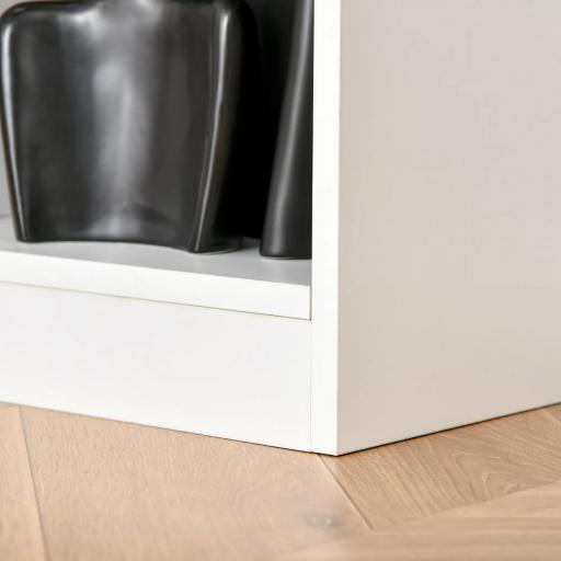 Estantería Librería con 8 Compartimentos Estantería de Exposición Moderno para Sala de Estar 97,5x30x100 cm Blanco [7]