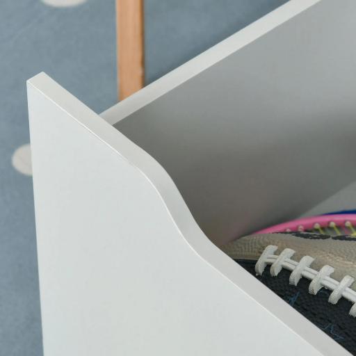 Estantería Infantil de Madera con 3 Compartimentos 2 Cubos y Cajón Móvil con 4 Ruedas 60x29,9x90 cm Gris [6]