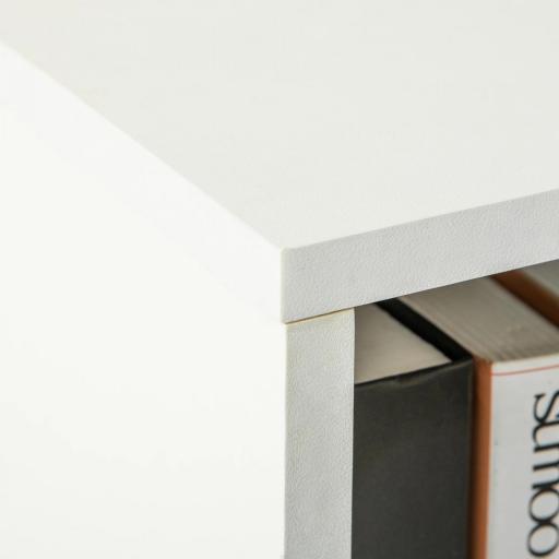 Estantería Librería con 3 Compartimentos de Almacenaje Libros CDs Plantas para Salón Estudio Dormitorio 62,2x24x102,4 cm Blanco [6]