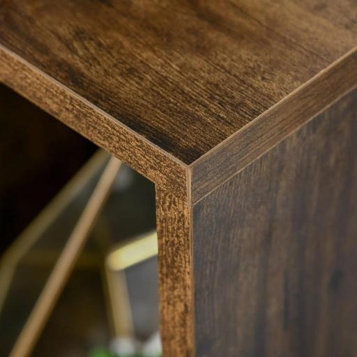 Estantería Librería de Madera Armario de Libros con 7 Compartimentos para Plantas Archivos 50x24x106 cm Marrón Rústico [7]