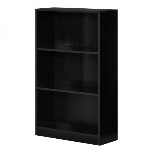 Estantería Librería con 3 Compartimentos de Almacenaje Libros CDs Plantas para Salón Estudio Dormitorio 62,2x24x102,4 cm Negro [9]