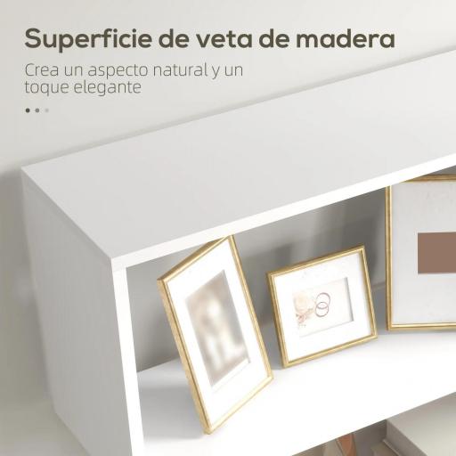 Estantería para Libros Moderna Librería con 6 Estantes para Comedor Salón Estudio 80x23x192 cm Blanco [4]