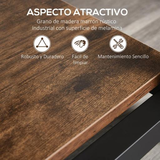 Estantería Estilo Industrial Retro con 6 Estantes Abiertos para Libros y sistema Antivuelco Almacenaje para Salón Oficina 80x30x180 cm Marrón Rústico [4]