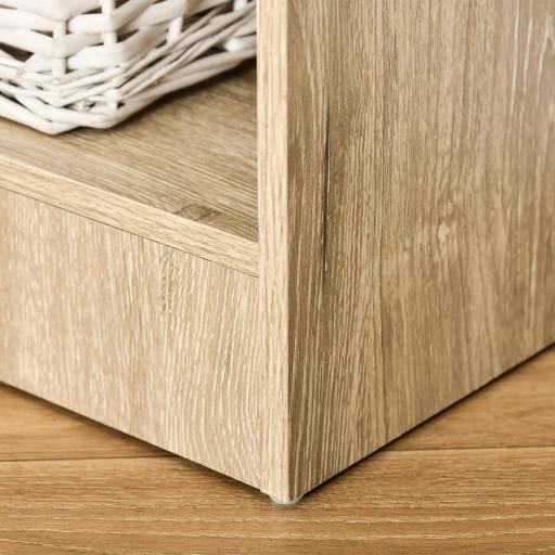 Librería Estantería de 5 Niveles para Libros con 3 Baldas Ajustables Antivuelco Almacenaje para Salón Oficina Estudio 63x29,5x176 cm Madera Natural [6]