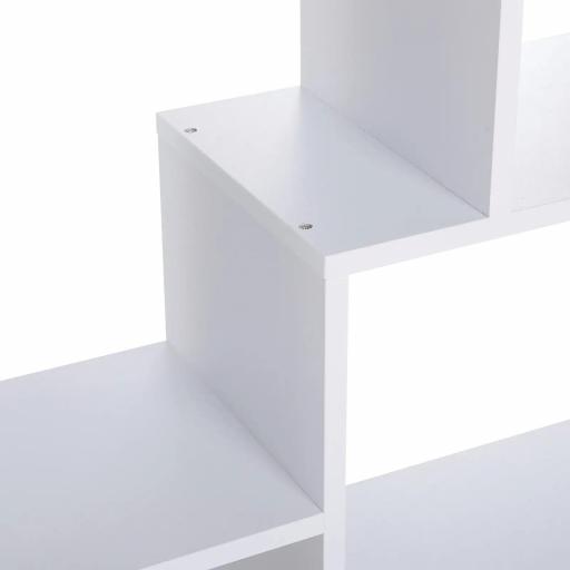 Estantería Moderna Vertical Diseño de Librería con 8 Estantes E1 Tablero de Partículas 70x24x178cm Blanco [6]