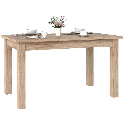Mesa de Comedor Rectangular 140x80 cm para 6 Personas Tablero Laminado de 30 mm y Patas Robustas Estilo Moderno Natural [9]
