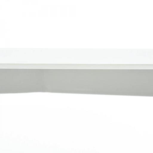 Mesa de Comedor Estilo Nórdico Mesa de Cocina con Patas de Madera de Haya Estructura de Metal 120x60x75 cm Blanco [6]