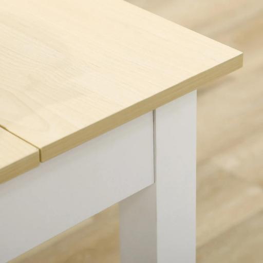 Mesa para 4-6 Personas para Comedor Cocina Salón de Melamina de Madera de Estilo Moderno 119x70x75 cm Roble y Blanco [6]