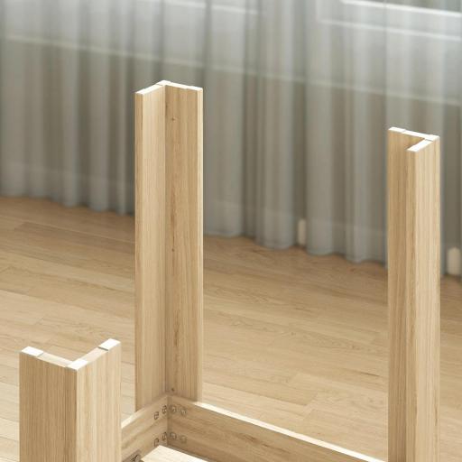 Mesa de Comedor Extensible de 140-180 cm Estilo Moderna Rectangular para 6-8 Personas para Salón Madera Natural [7]