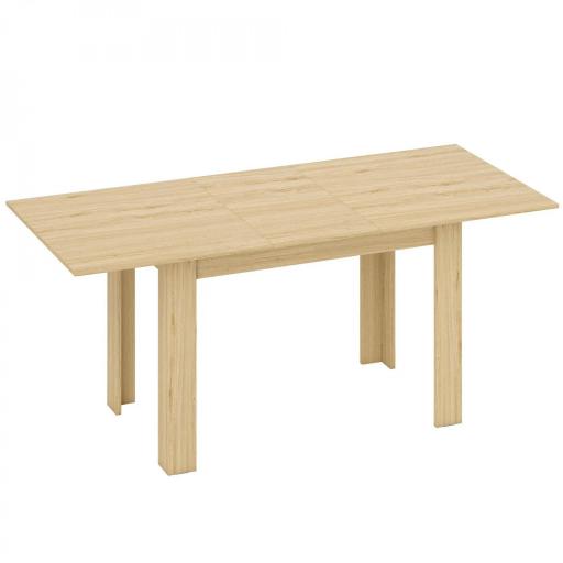 Mesa de Comedor Extensible de 140-180 cm Estilo Moderna Rectangular para 6-8 Personas para Salón Madera Natural [10]