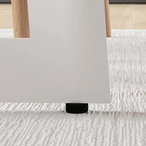 Mesa de Comedor Redonda para 4 Personas Mesa de Cocina con Tablero de Madera y Base de Acero Cruzada Ø80x75 cm Roble [2]