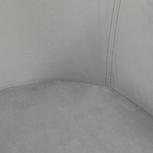 Juego de 2 Sillas de Comedor Modernas Tapizadas en Terciopelo con Patas de Madera para Salón 54x57x80 cm Gris [7]
