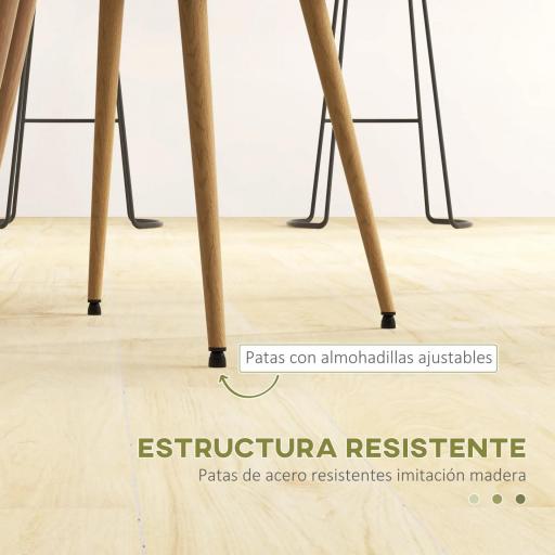 Pack de 2 Sillas de Comedor Sillas de Cocina Tapizadas de Tela de Lino con Patas de Acero Carga 120 kg 50x52x83 cm Verde [7]