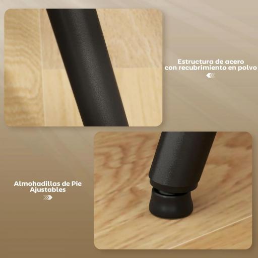 Pack de 4 Sillas de Comedor Modernas Sillas de Cocina Tapizada en Terciopelo con Respaldo Bajo 50x52x83 cm Crema [2]