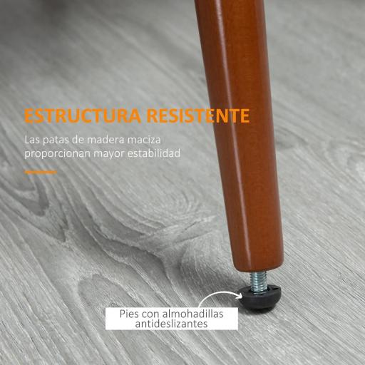 Set de 2 Sillas de Comedor Modernas con Asiento Tapizado en Cuero Sintético y Patas de Acero 50,5x59x82 cm Negro [3]