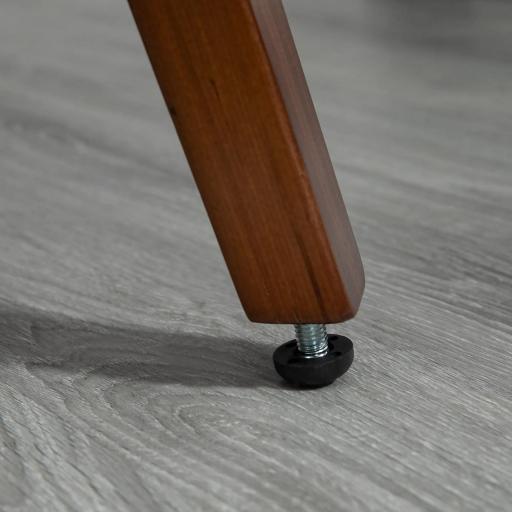 Juego de 2 Sillas de Comedor Modernas con Asiento Tapizado en Cuero Sintético y Patas de Madera 47,5x57x85cm Gris [6]