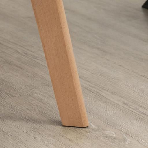 Juego de 2 Sillas de Comedor Modernas Tapizadas en Terciopelo con Patas de Madera para Salón 54x57x80 cm Azul [6]