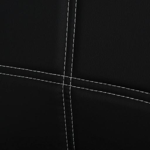 Conjunto de Comedor de Mesa y 4 Sillas 5 Piezas Mesa Rectangular de Vidrio Templado y Sillas Tapizadas en PU Negro [7]