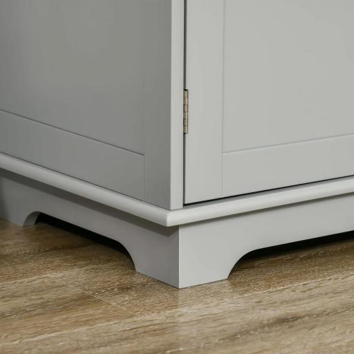 Aparador de Cocina Mueble Auxiliar de Almacenaje para Comedor Salón Estilo Moderno Antivuelco 101x40x85 cm Gris [7]