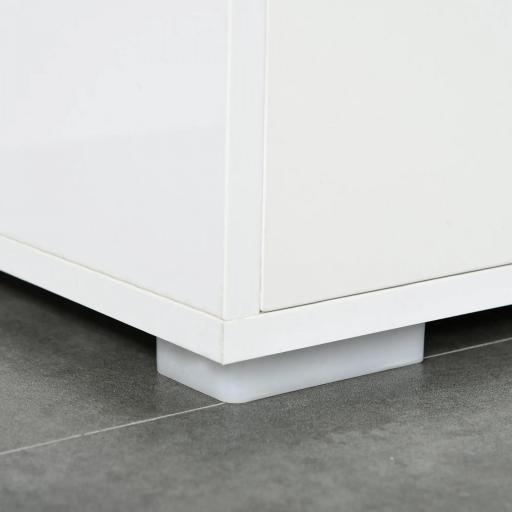Aparador para Salón con 3 Puertas 2 Cajones y Estante Ajustable 117x36x74 cm Blanco [7]