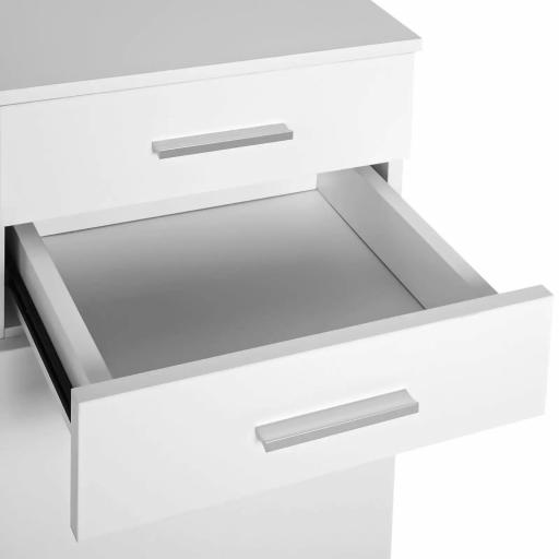 Armario Gabinete Mueble Organizador de Almacenaje Multiusos de Comedor Salón con Puertas y Cajones 71x35x76cm [6]