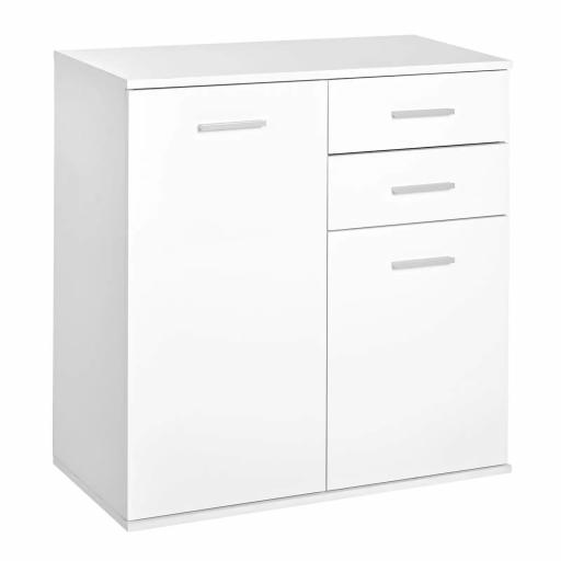 Armario Gabinete Mueble Organizador de Almacenaje Multiusos de Comedor Salón con Puertas y Cajones 71x35x76cm [8]