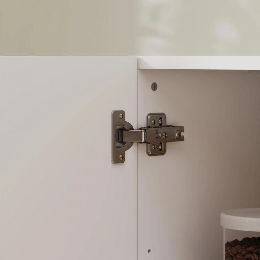 Aparador de Entrada con 2 Puertas y Estantes Ajustables para Cocina Sala 80x40x75 cm Blanco Brillo [9]