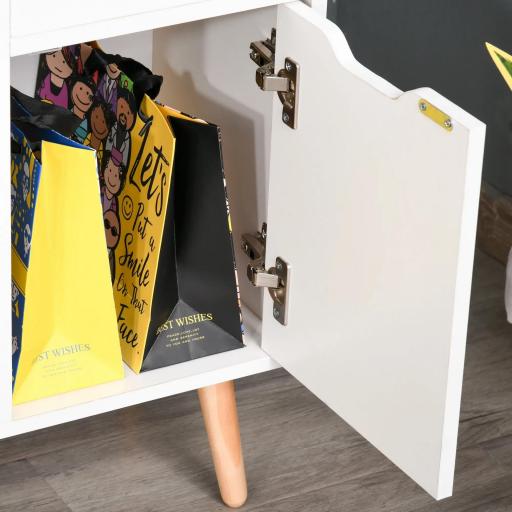 Aparador para Salón con 3 Puertas y Cajón Mueble Auxiliar para Salón Cocina Dormitorio 90x30x72 cm Blanco y Gris [10]