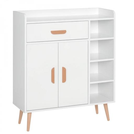 Aparador Buffet Armario Gabinete Consola Mueble Multiusos de Comedor Salón Baño Pasillo 80x29.5x96cm [8]