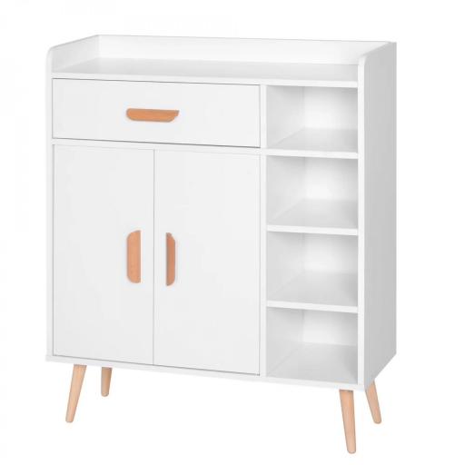 Aparador Buffet Armario Gabinete Consola Mueble Multiusos de Comedor Salón Baño Pasillo 80x29.5x96cm [9]