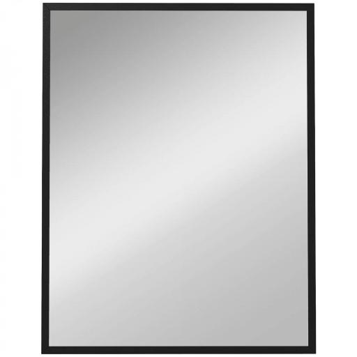 Espejo de Baño 70x90 cm Espejo de Pared Decorativo para Salón Entrada Pasillo Horizontal o Vertical Negro [9]