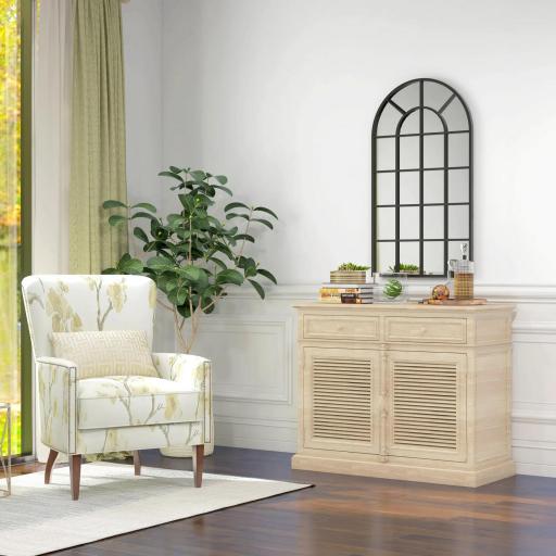 Espejo Decorativo de Pared Moderno Espejo de Pared 65x110 cm Marco de Metal para Salón Entrada Pasillo Negro [7]