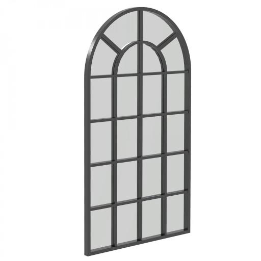 Espejo Decorativo de Pared Moderno Espejo de Pared 65x110 cm Marco de Metal para Salón Entrada Pasillo Negro [8]
