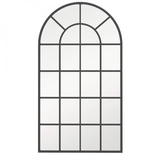 Espejo Decorativo de Pared Moderno Espejo de Pared 65x110 cm Marco de Metal para Salón Entrada Pasillo Negro [9]